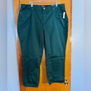 Catherines Teal Sateen Stretch Pants